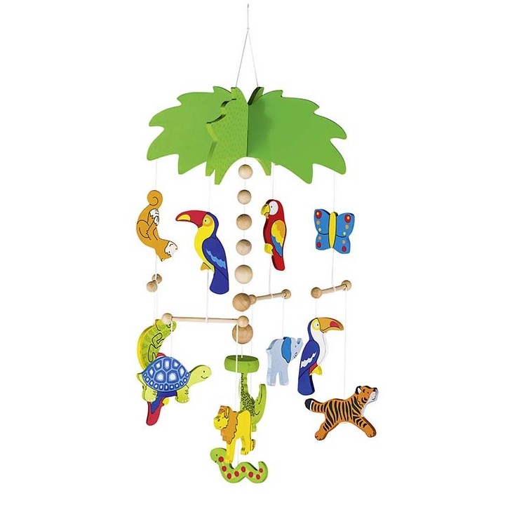 Mobile bébé en bois jungle 42 cm à suspendre
