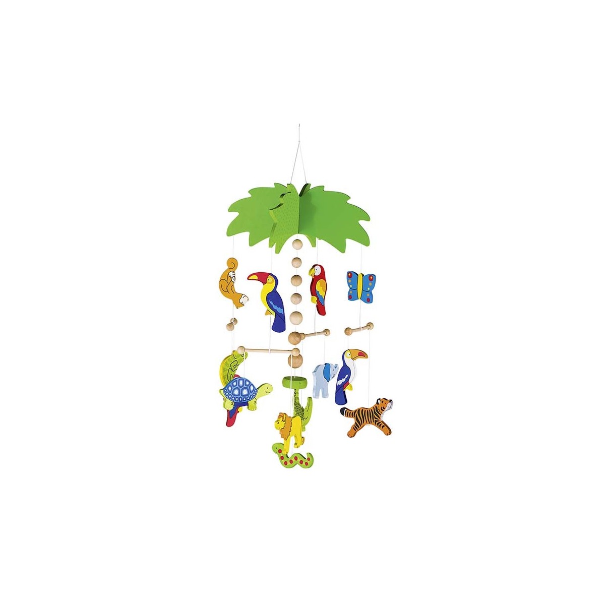 Mobile bébé en bois jungle 42 cm à suspendre