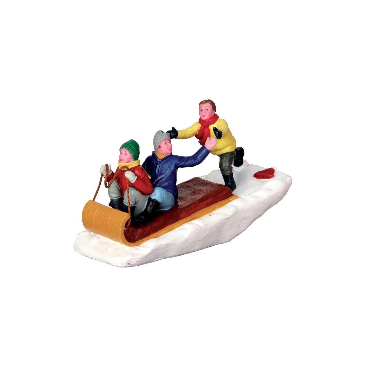 Enfants en luge Lemax Vail Village