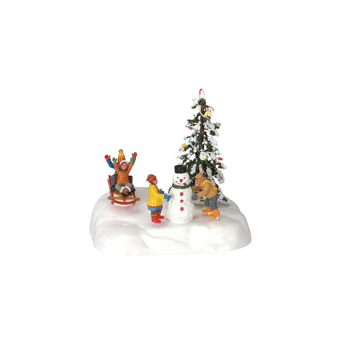 Scène animée lumineuse jeux dans la neige Lemax Vail Village