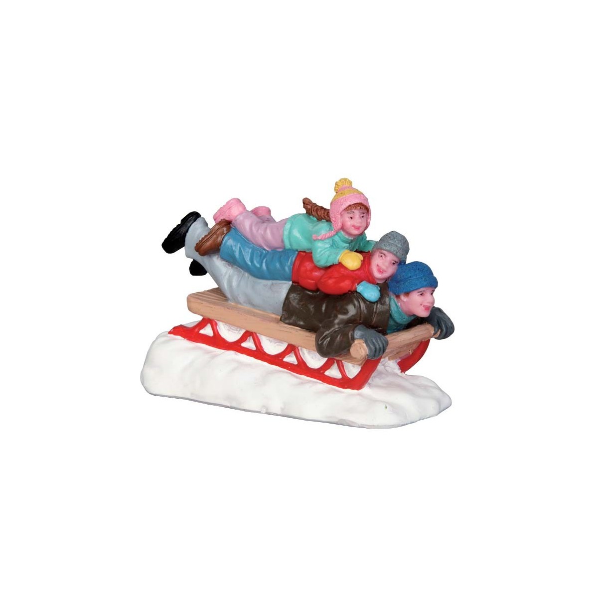Luge papa et ses enfants Lemax Vail Village