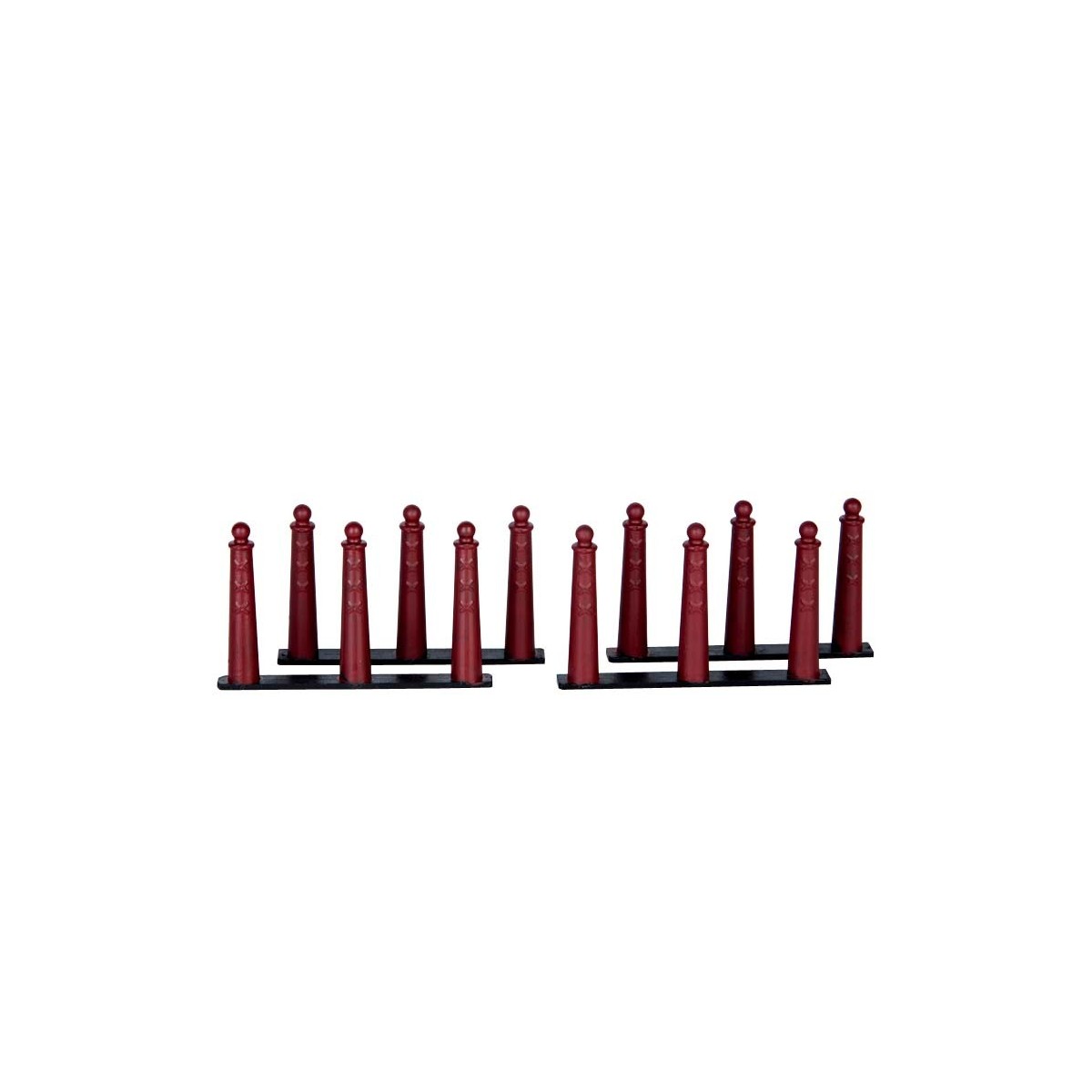 Bornes de rue rouges Amsterdam Lemax Lot 4 x 3