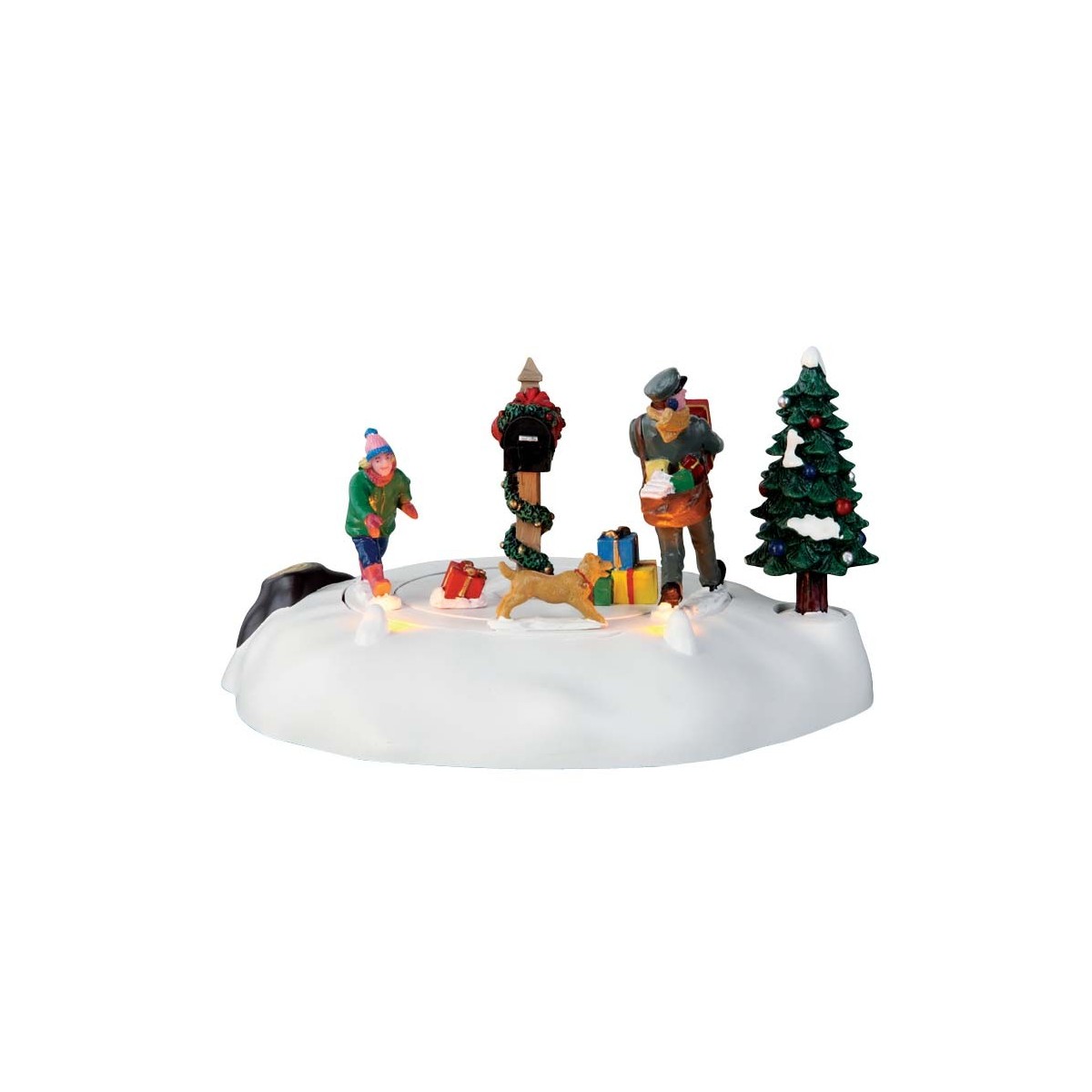 Scène animée Facteur livrant les cadeaux Lemax Caddington