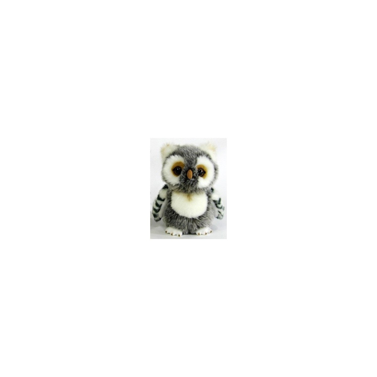 Peluche hibou gris 17 cm