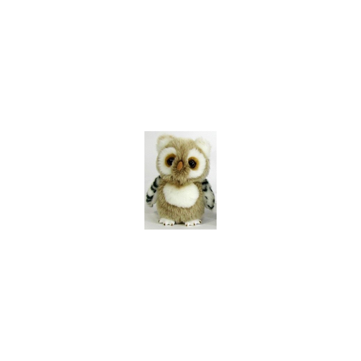 Peluche hibou beige 17 cm