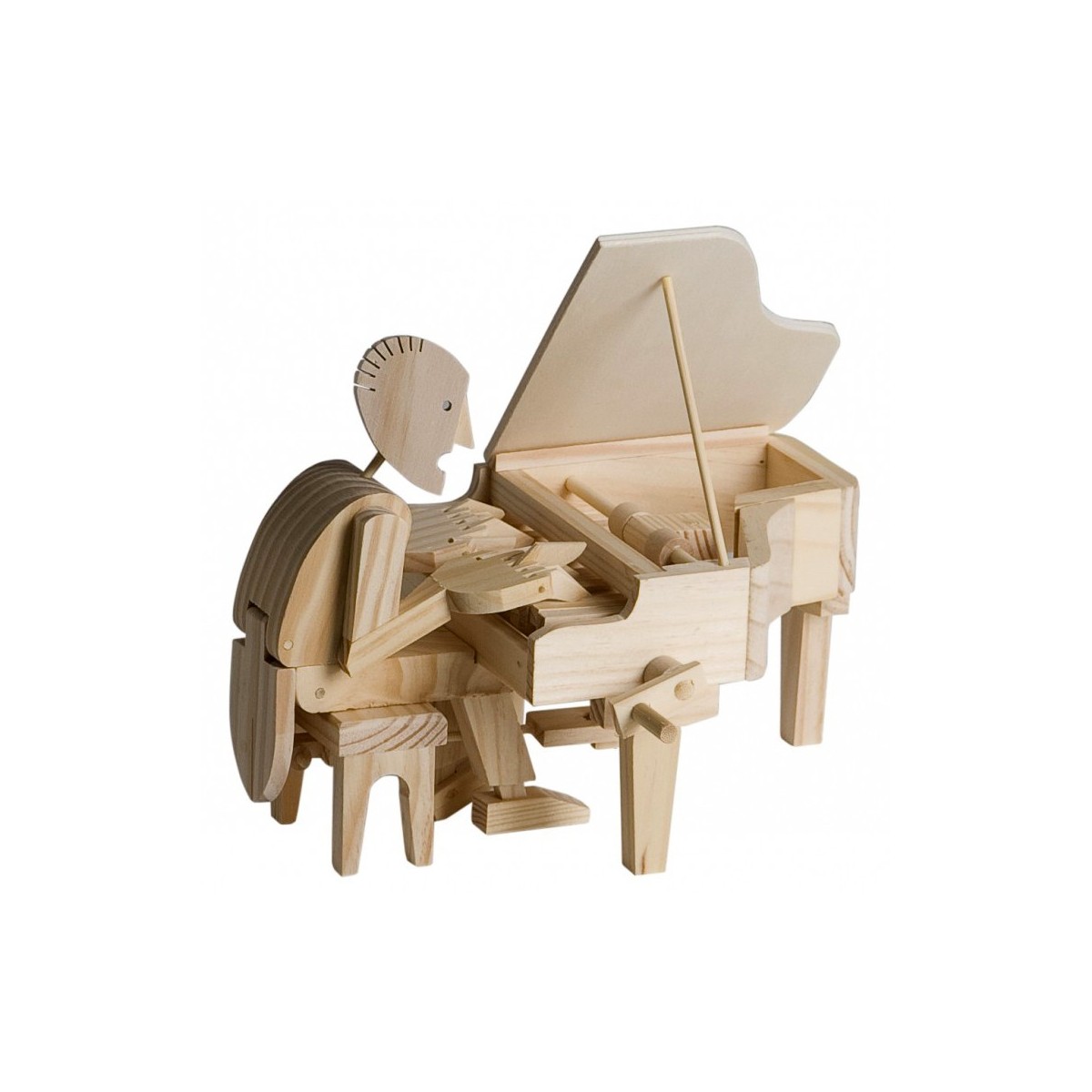Automate en bois pianiste en kit 20 cm