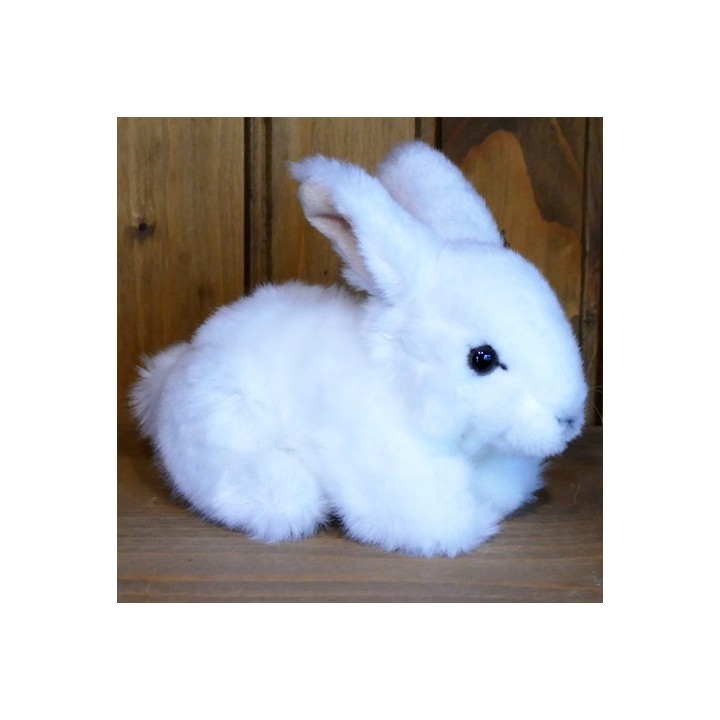 Peluche lapin blanc 18 cm
