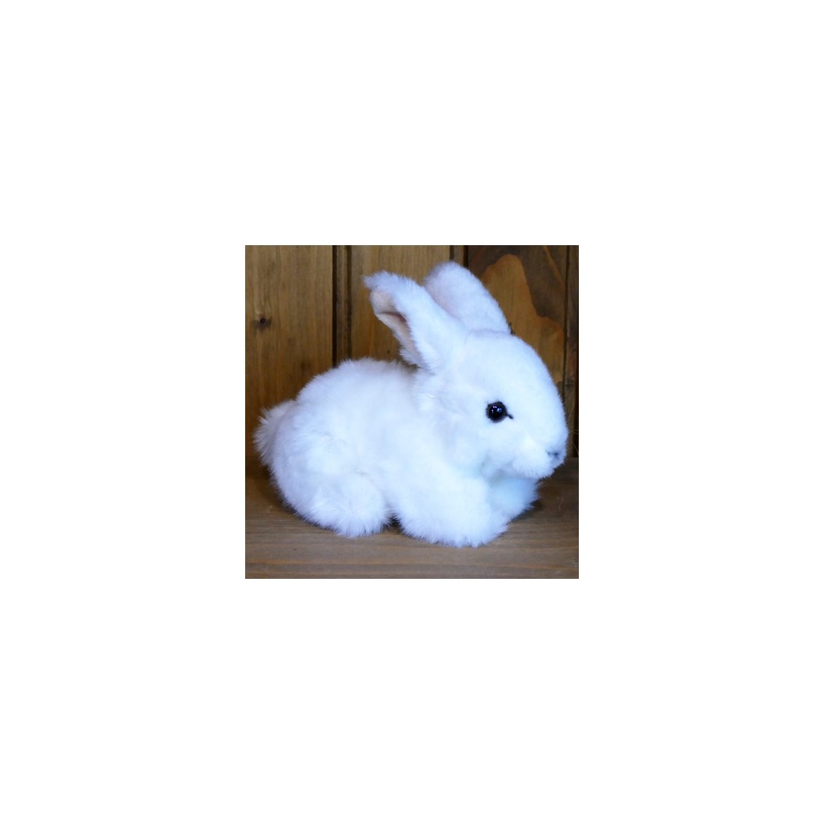 Peluche lapin blanc 18 cm