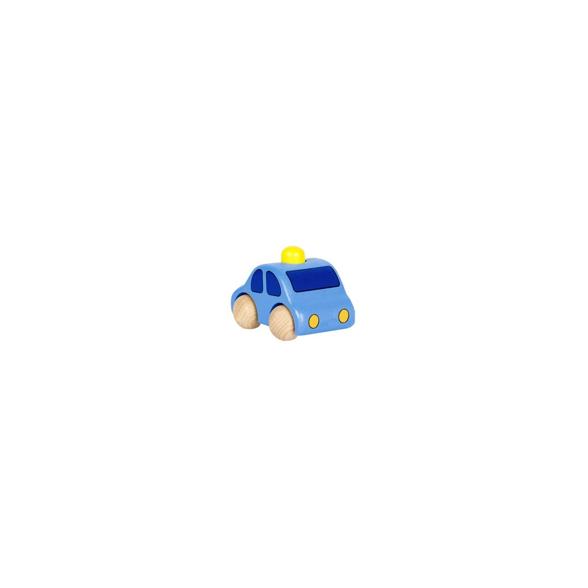 Voiture en bois enfant avec klaxon bleu clair 9 cm