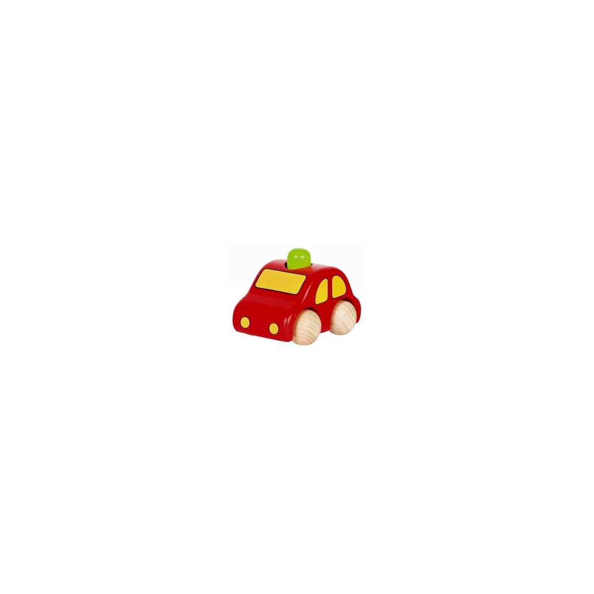 Voiture en bois enfant avec klaxon rouge 9 cm