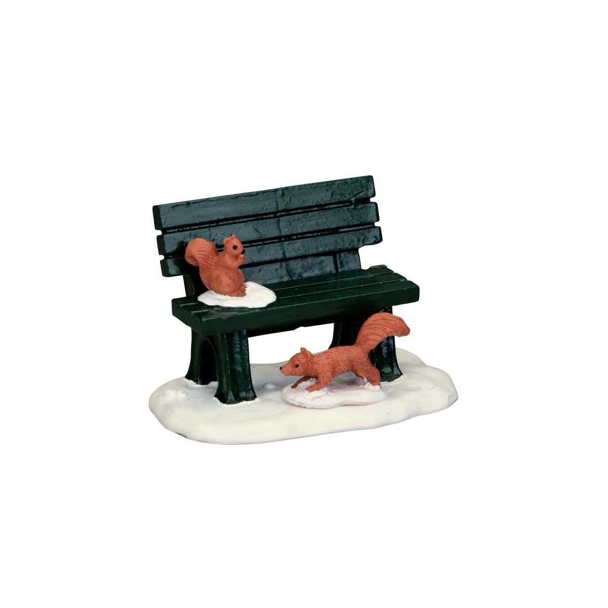 Banc avec écureuils Lemax Vail Village