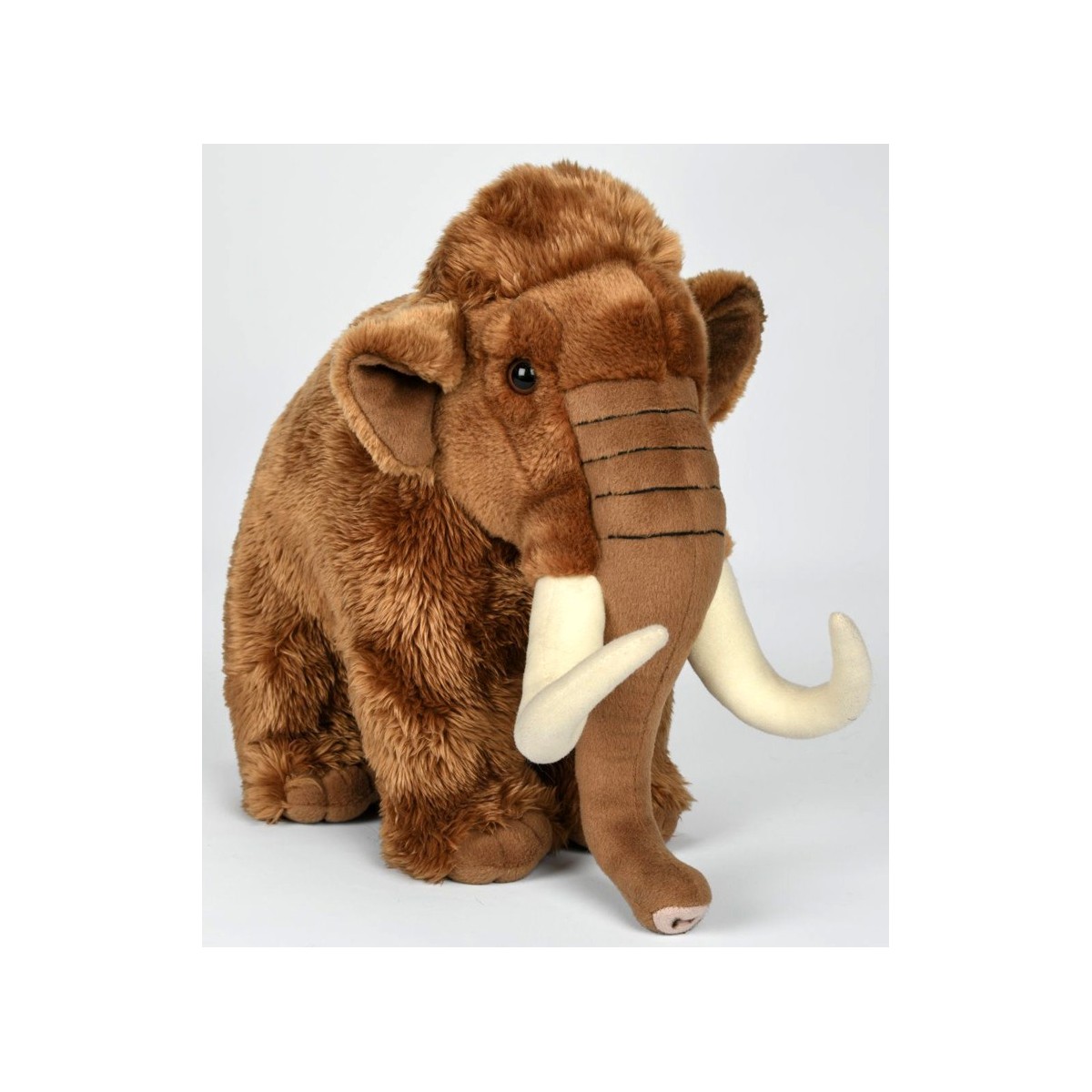 Peluche mammouth marron 38 cm