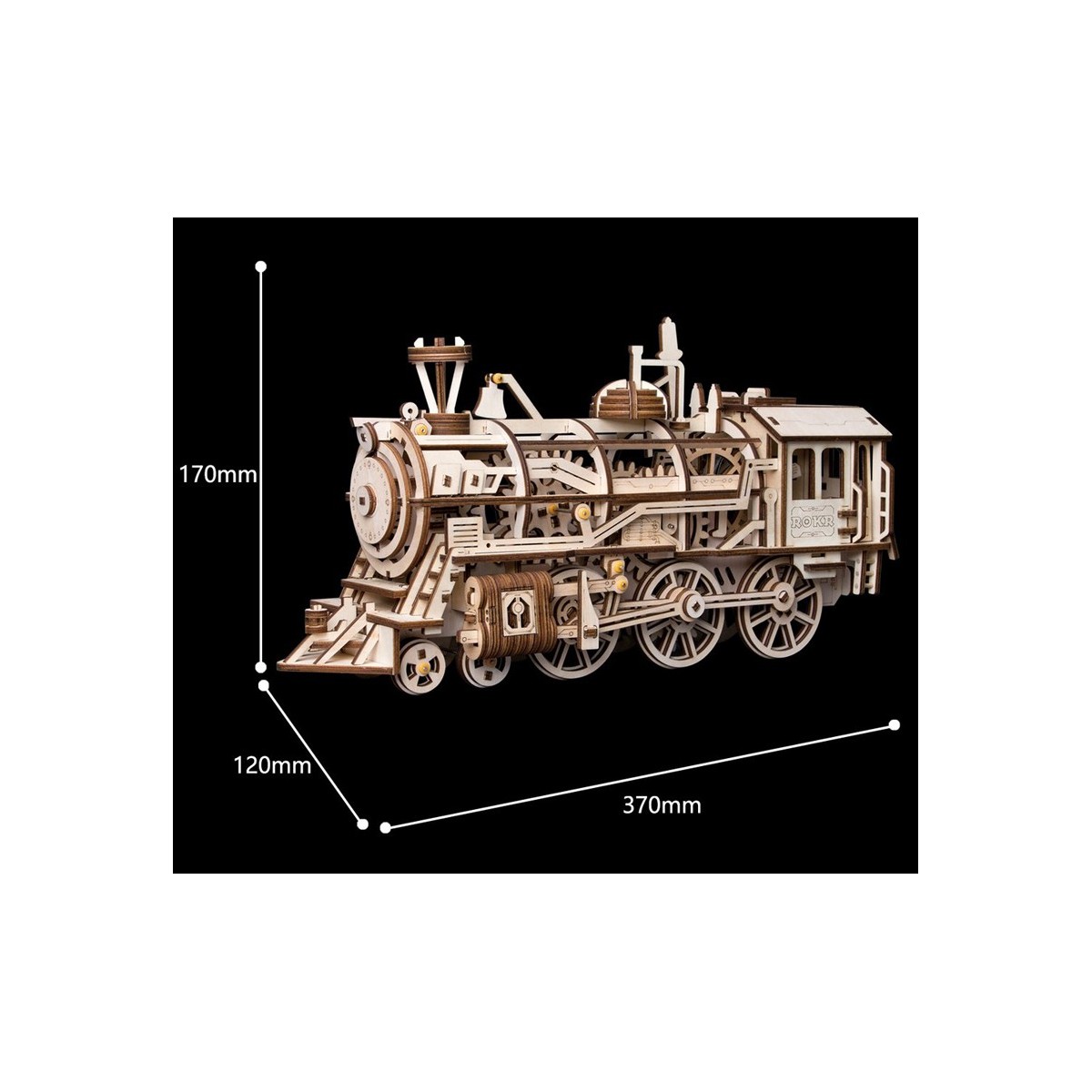 Maquette en bois Locomotive animée