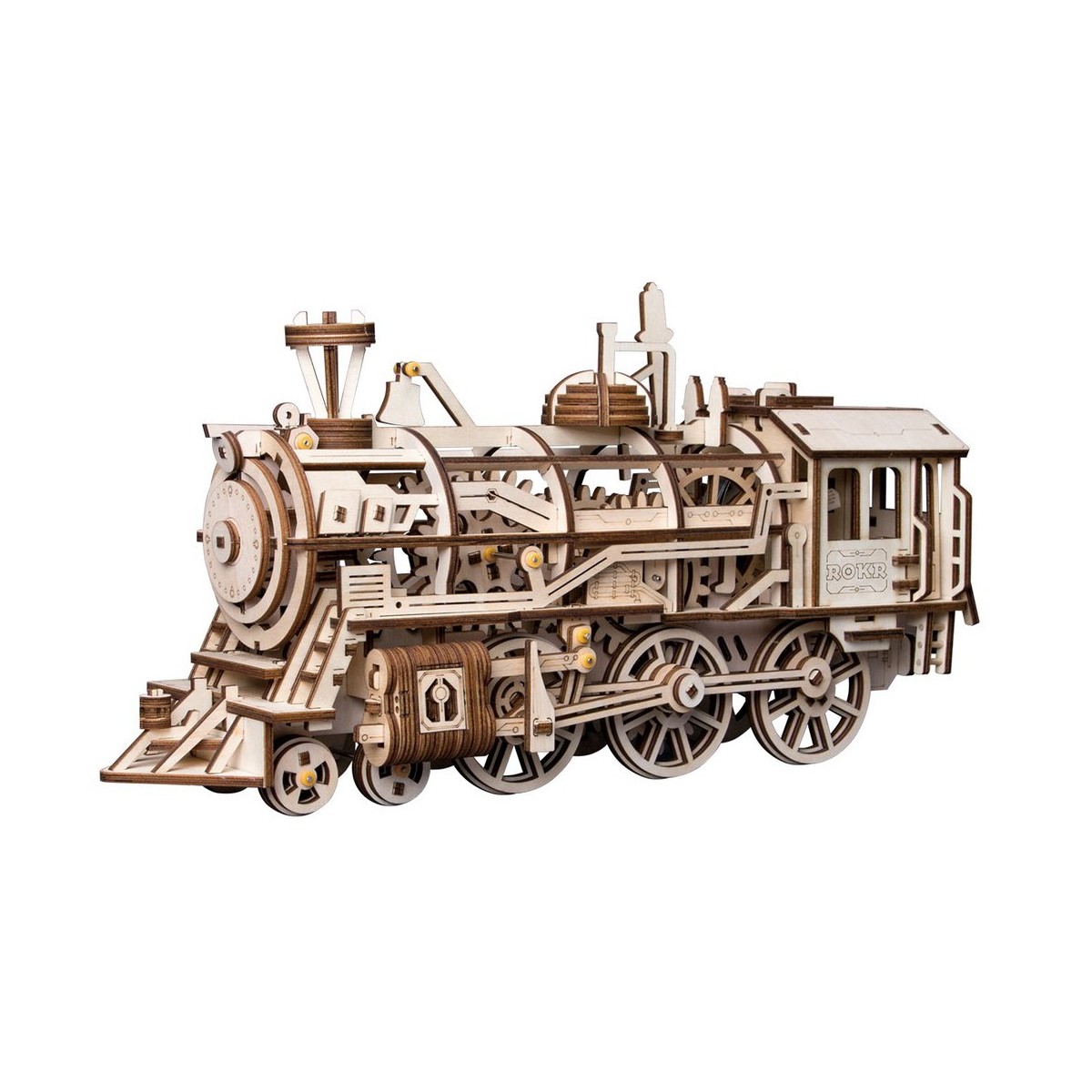 Maquette en bois Locomotive à vapeur animée