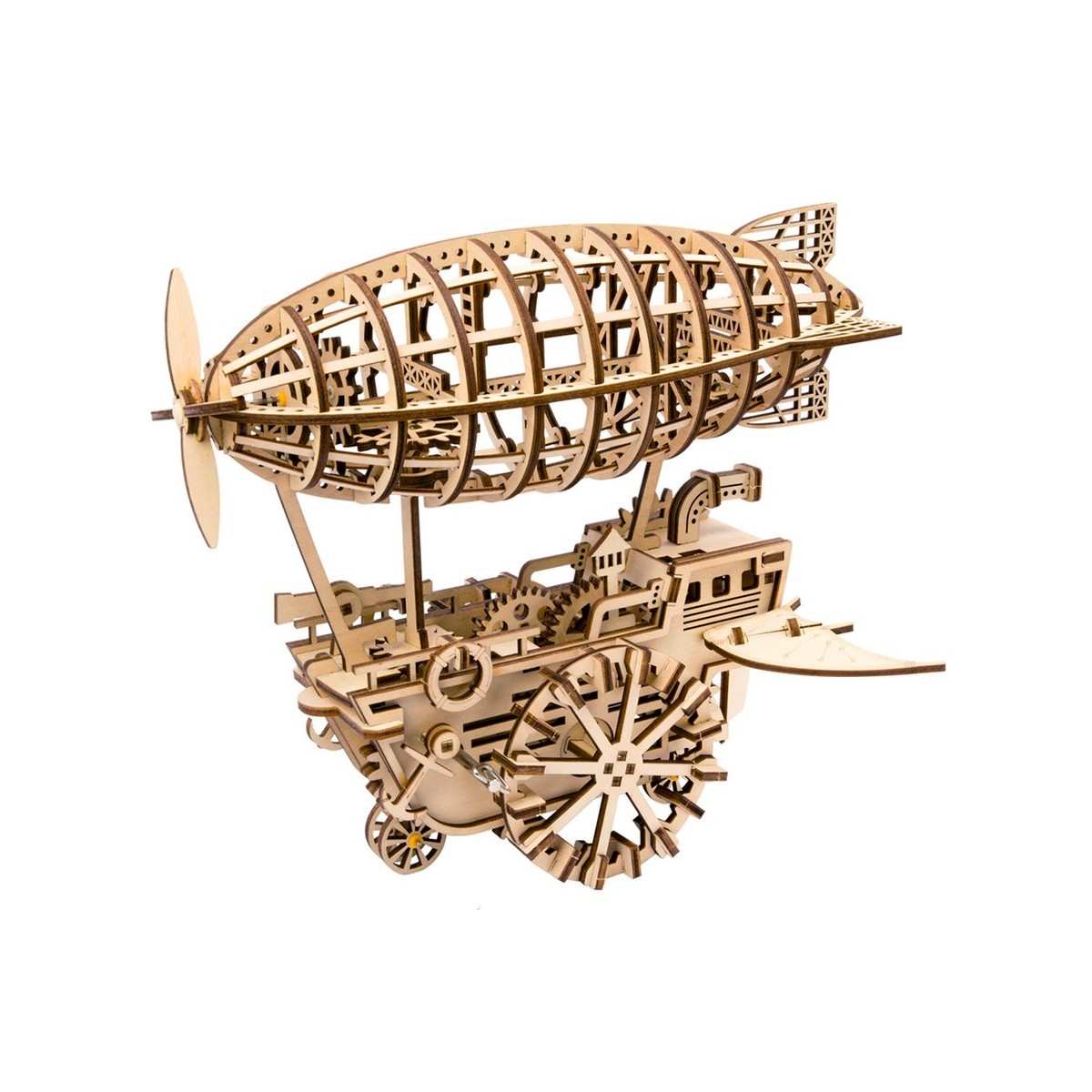Maquette en bois Ballon dirigeable animé