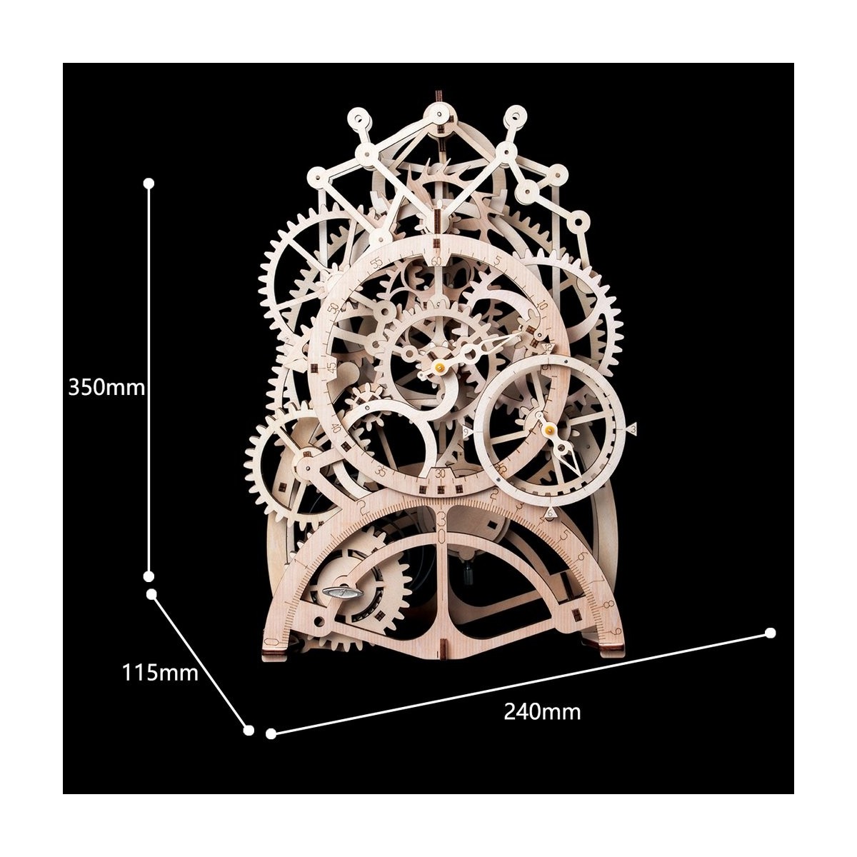 Maquette en bois Pendule animée