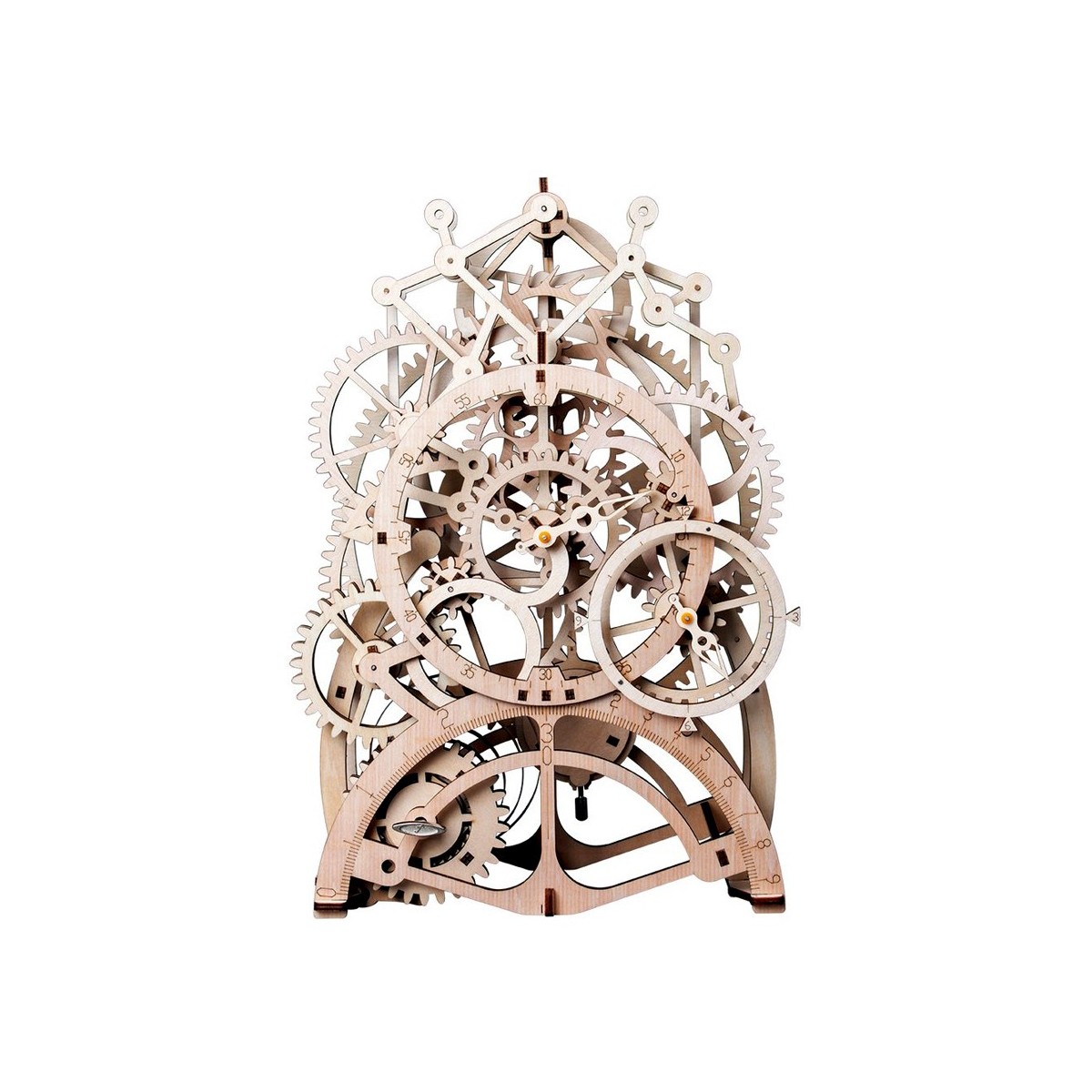 Maquette en bois Horloge animée