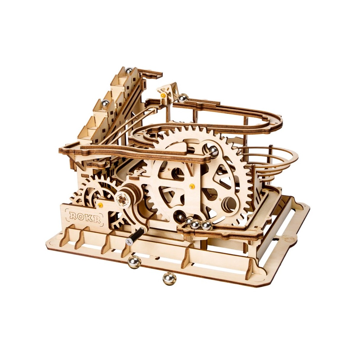 Maquette en bois Circuit de billes animé