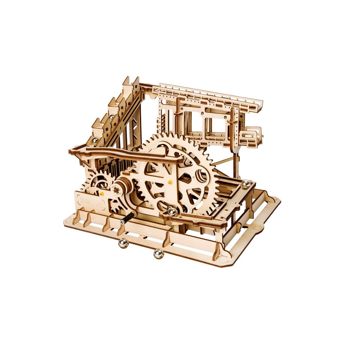 Maquette en bois Circuit de billes animé