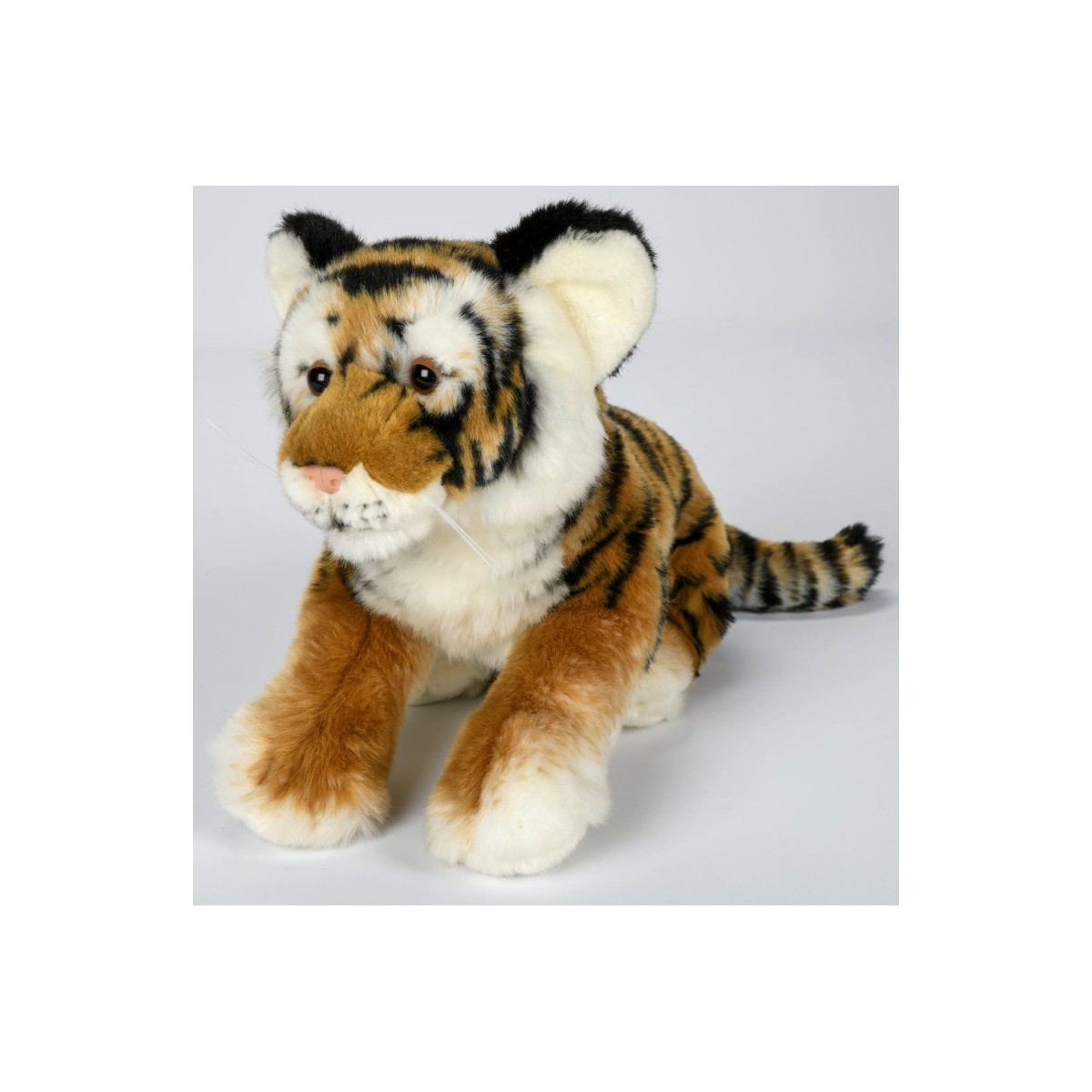 Peluche tigre brun 30 cm