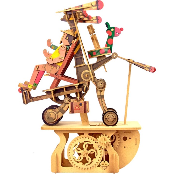 Automate en bois Famille volante en kit 43 cm