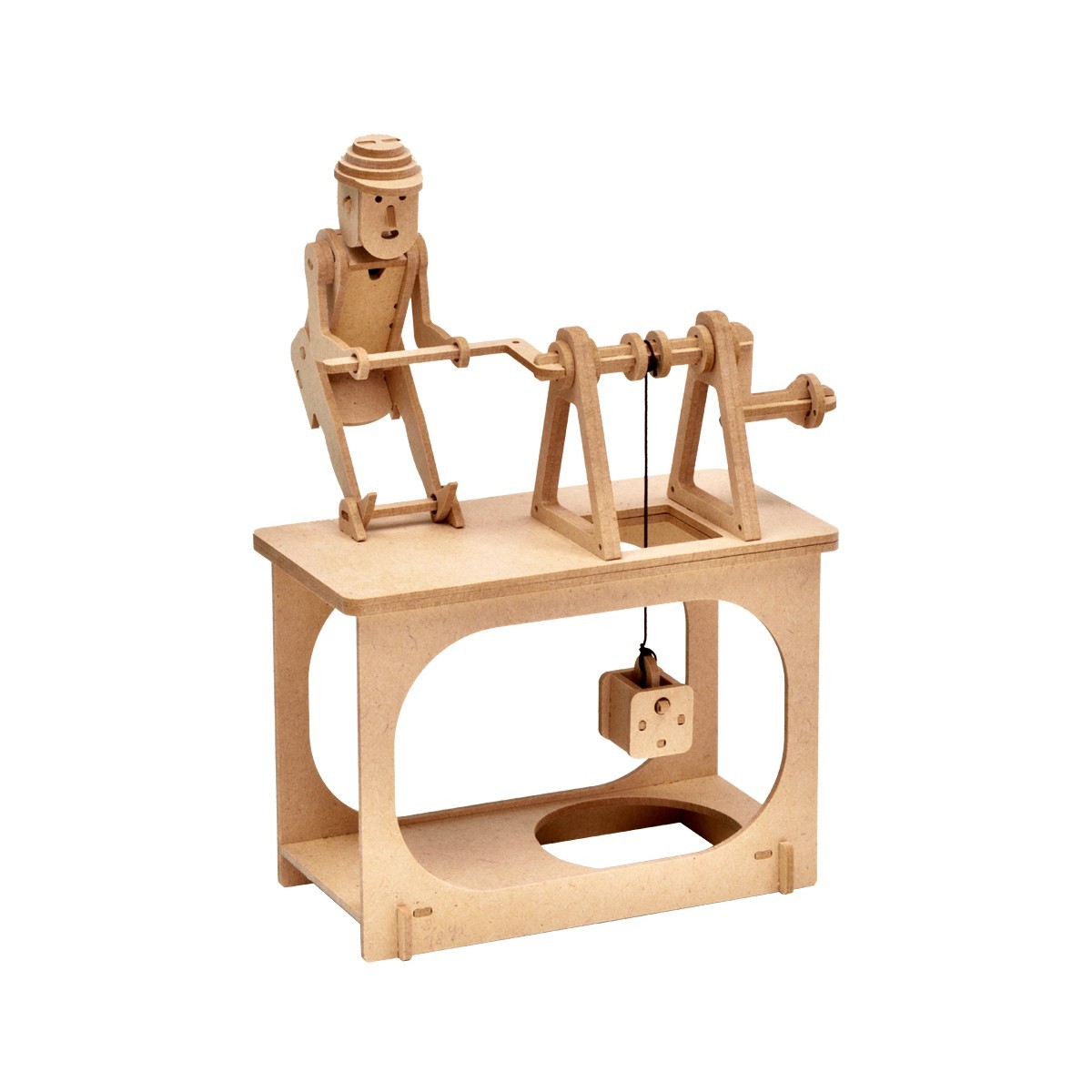 Automate en bois Travailleur avec treuil en kit 23 cm