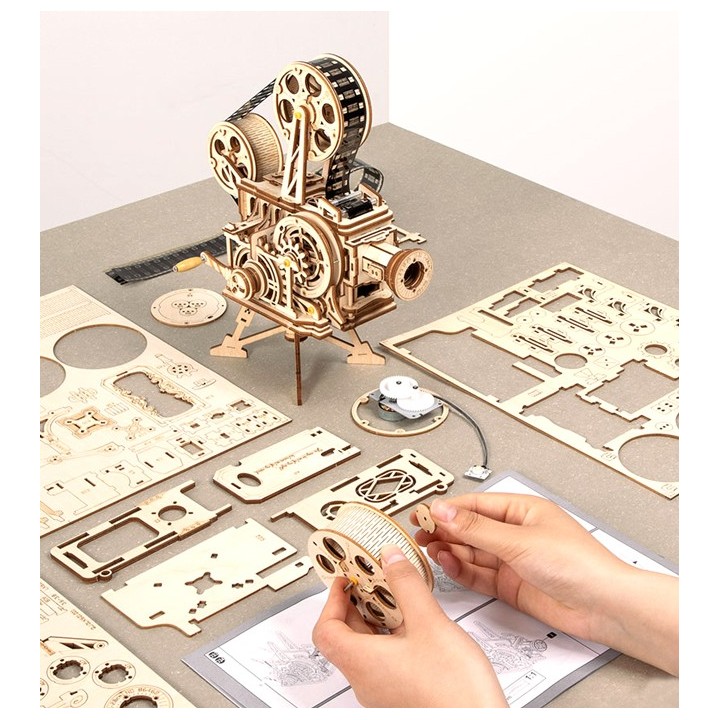 Maquette en bois Projecteur film Vitascope animé