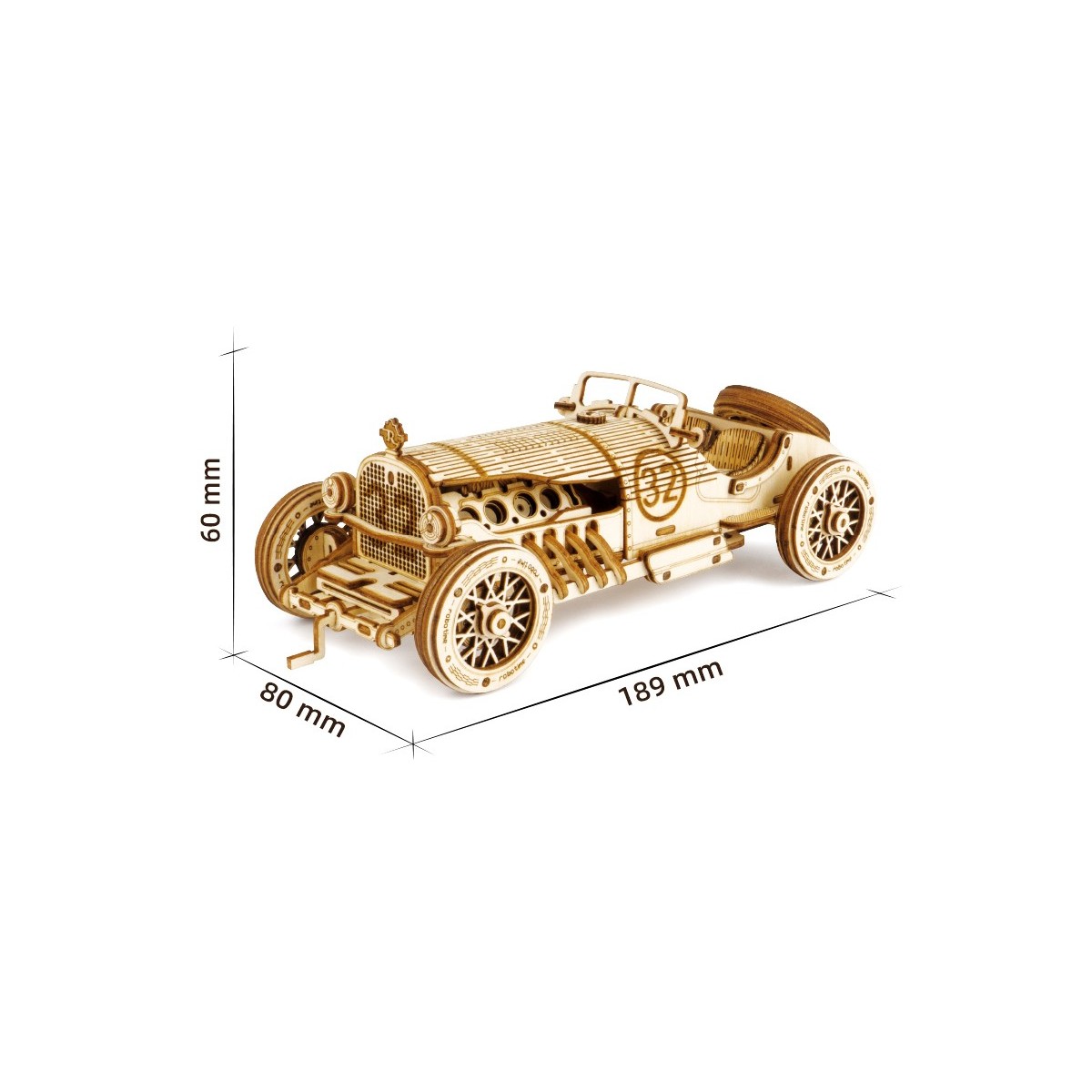 Maquette en bois Voiture ancienne Grand Prix