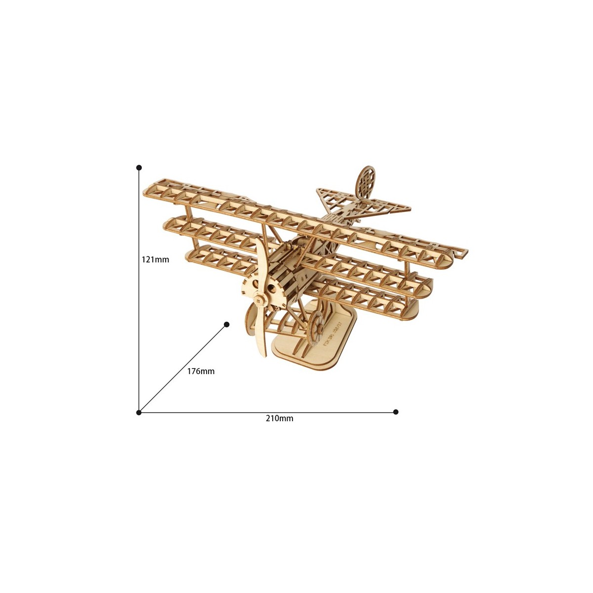 Maquette en bois Avion Triplan