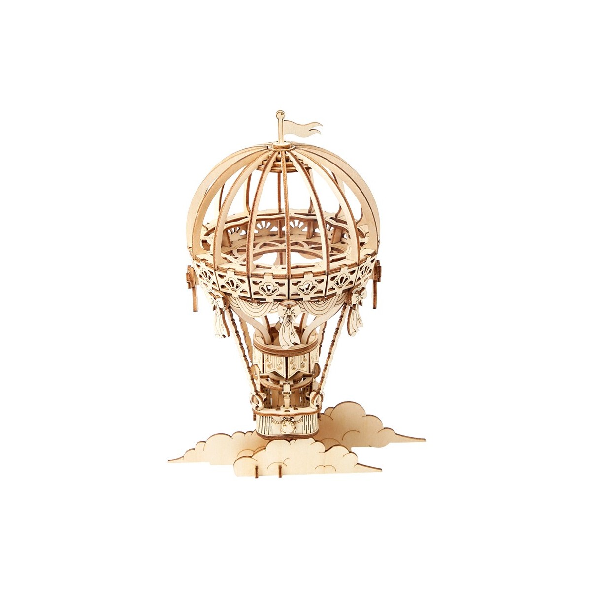 Maquette en bois Montgolfière