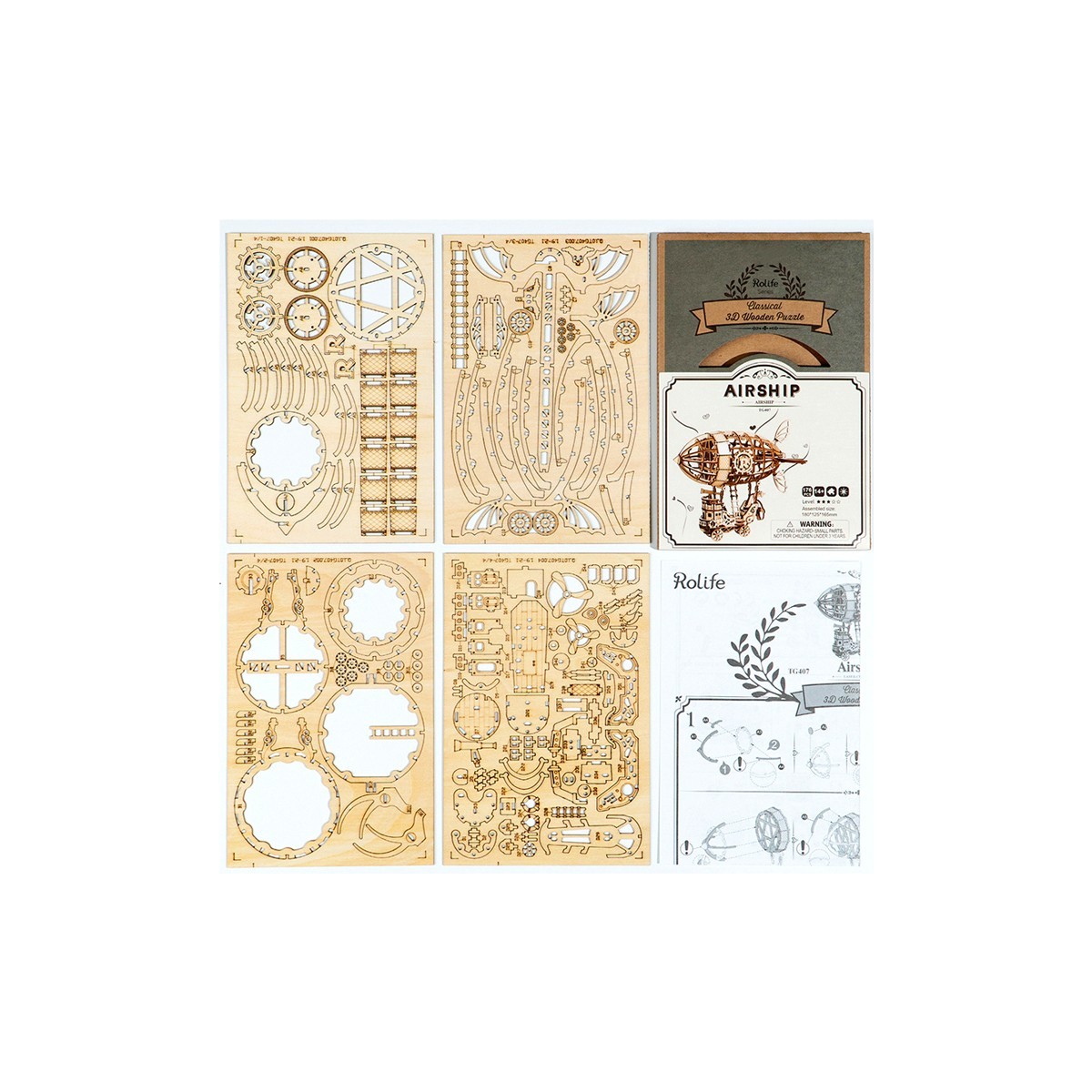 Maquette en bois Ballon Dirigeable