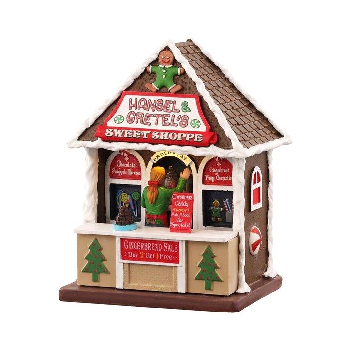Chalet marché de Noël lumineux Friandises Lemax