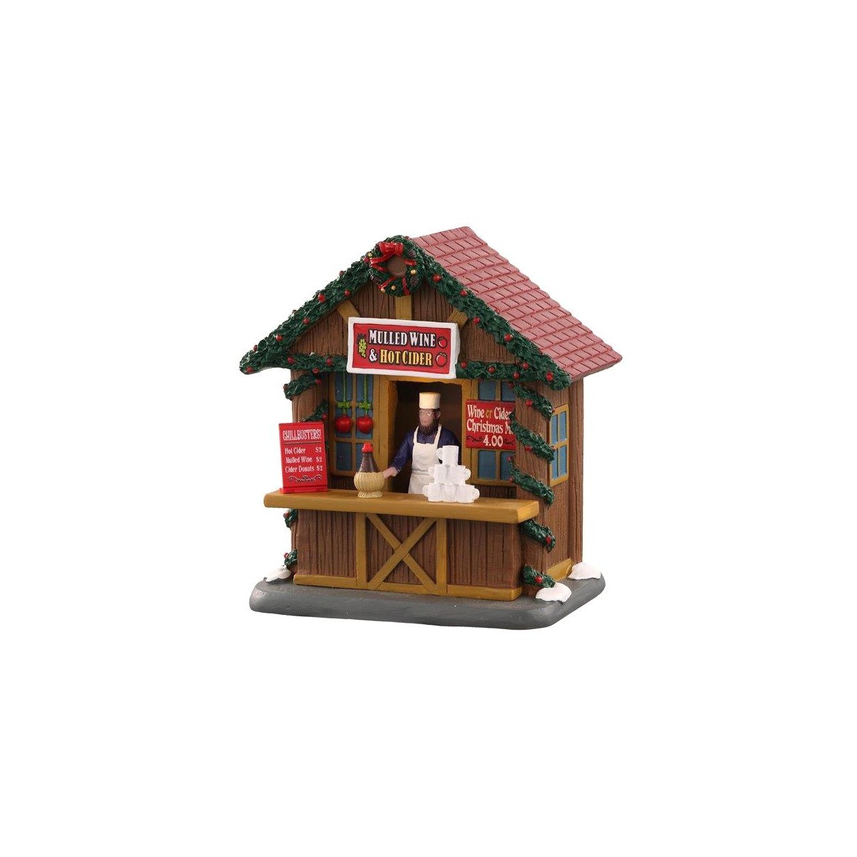 Chalet marché de Noël lumineux Vin chaud Lemax