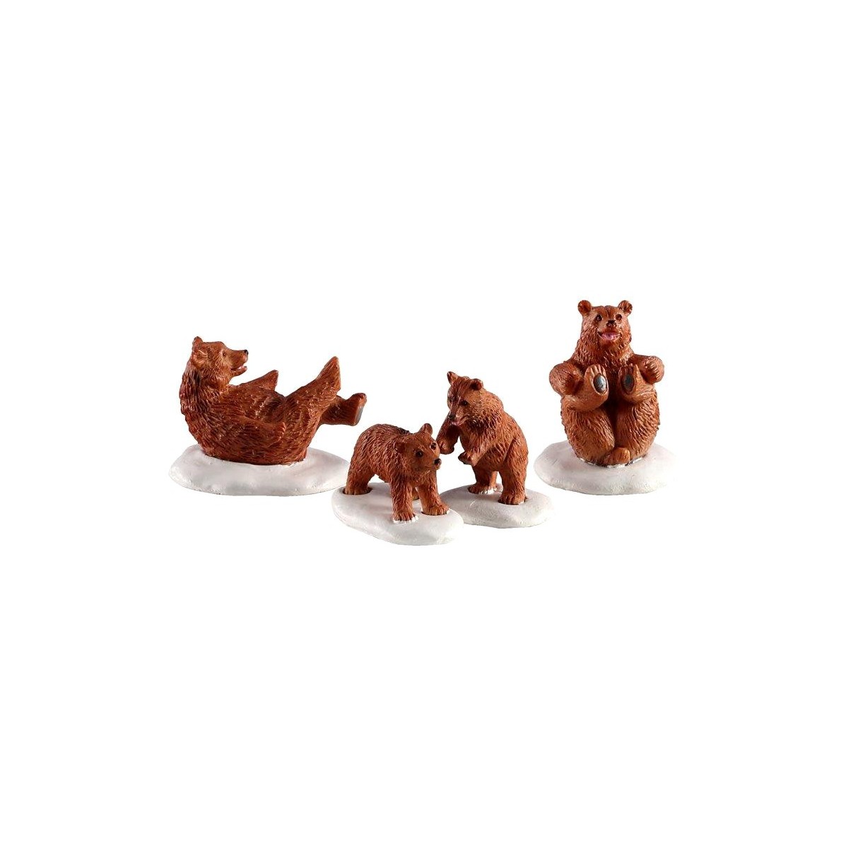 Famille d'ours dans la neige lot de 4 Lemax