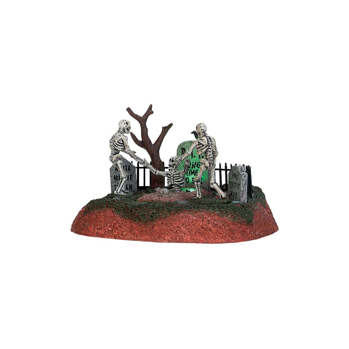 Scène animée et lumineuse Squelettes et tombes Lemax Halloween