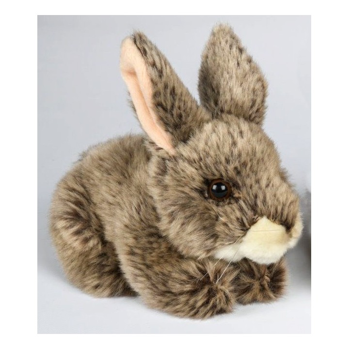 Peluche lapin gris 18 cm