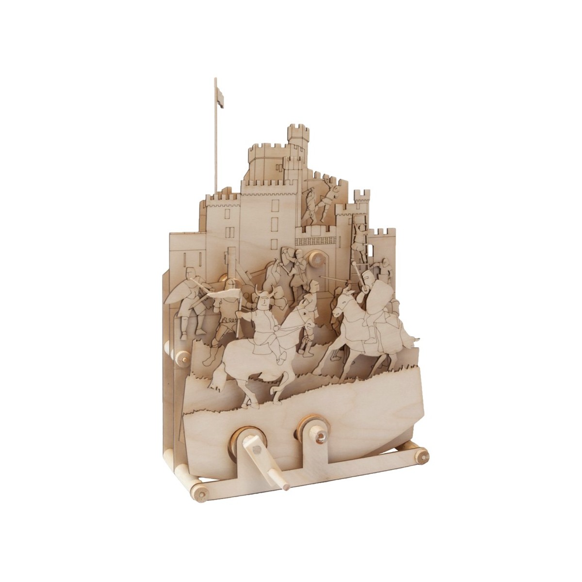 Maquette en bois animée Moyen Age
