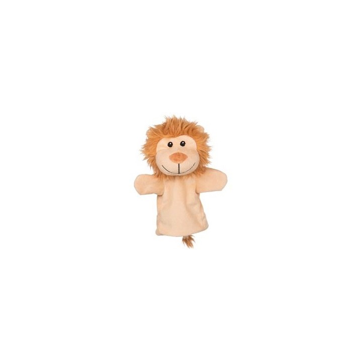 Marionnette à main en tissu lion 25 cm