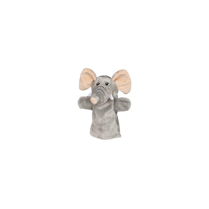 Marionnette à main en tissu éléphant 25 cm
