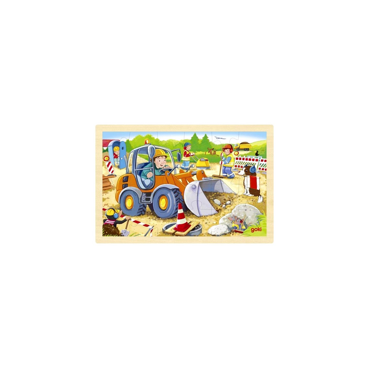 Puzzle enfant en bois chantier 24 pièces