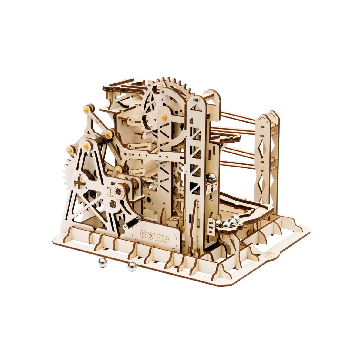 Maquette en bois animée Circuit de billes