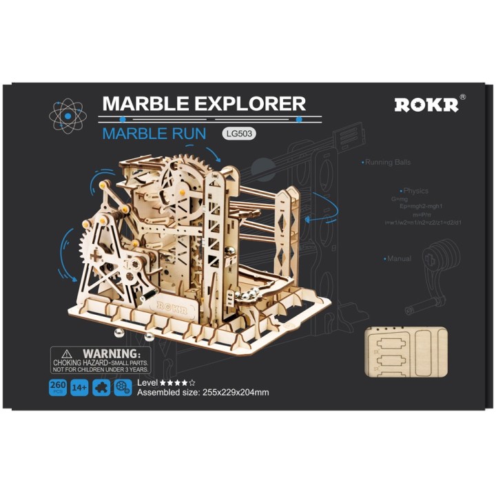 Maquette en bois animée Circuit de billes