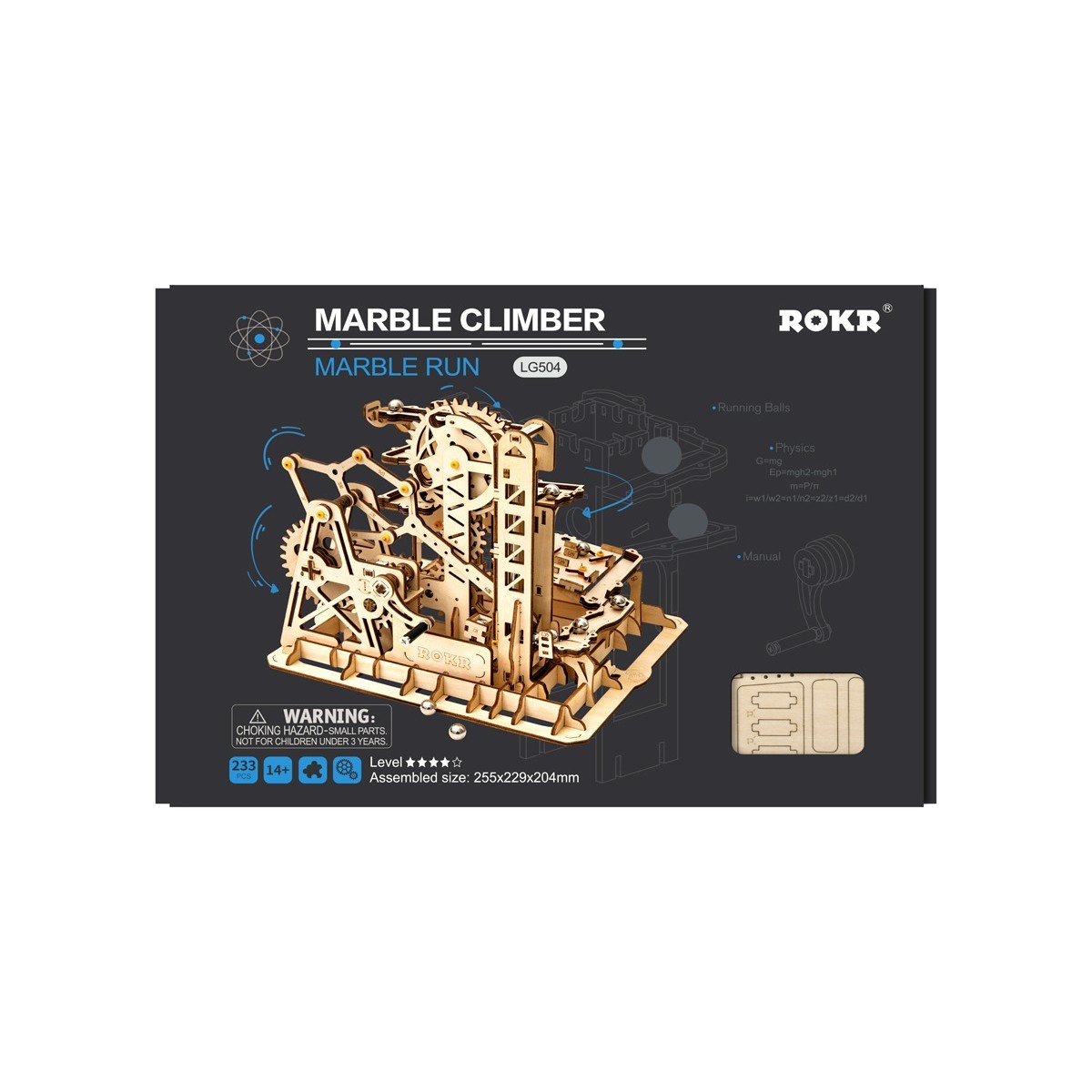 Maquette en bois animée Circuit de billes