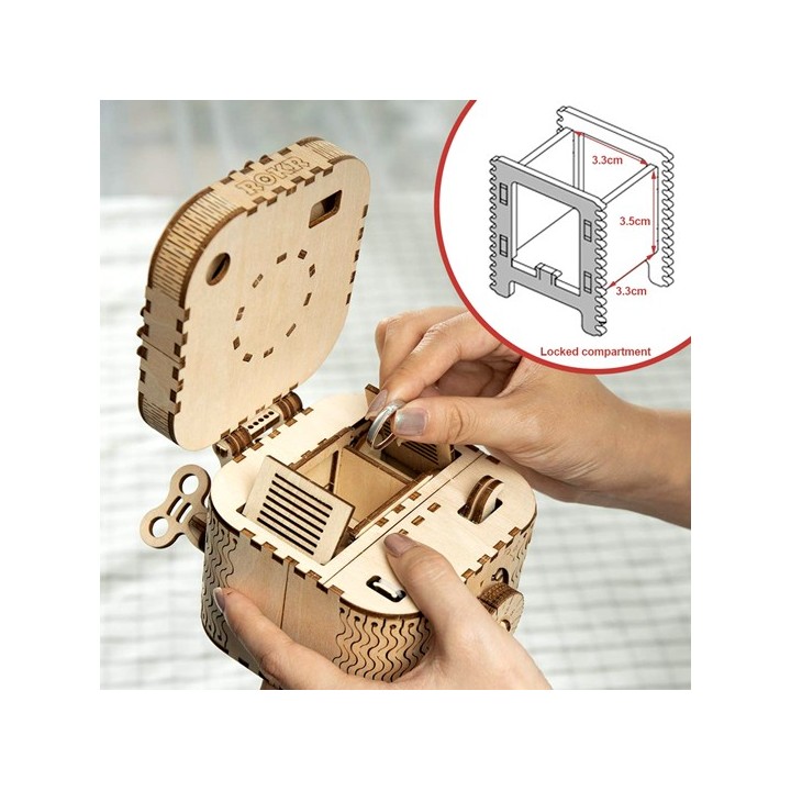 Maquette en bois animée Boîte à bijoux