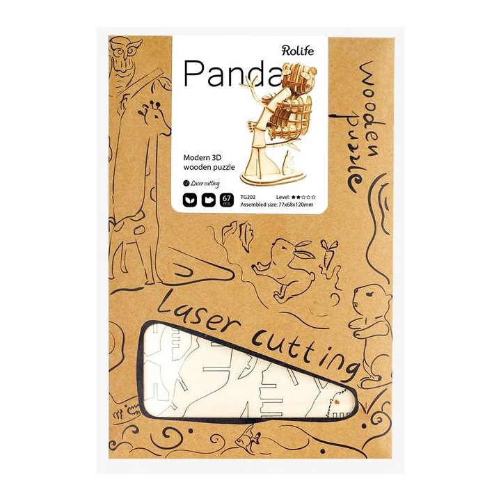 Maquette en bois Panda