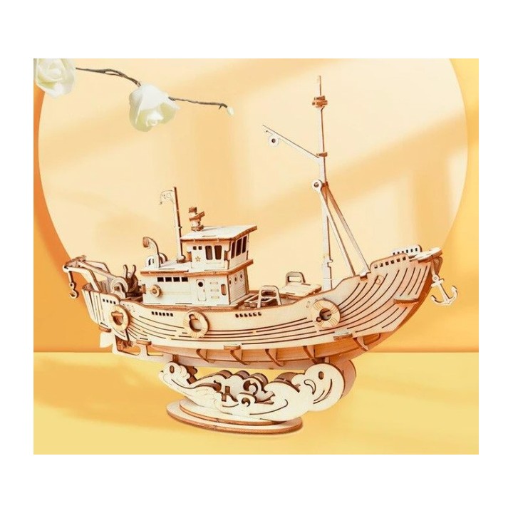 Maquette en bois Bateau de pêche