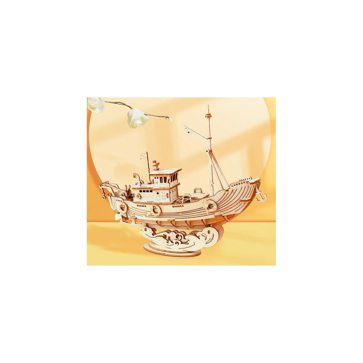 Maquette en bois Bateau de pêche