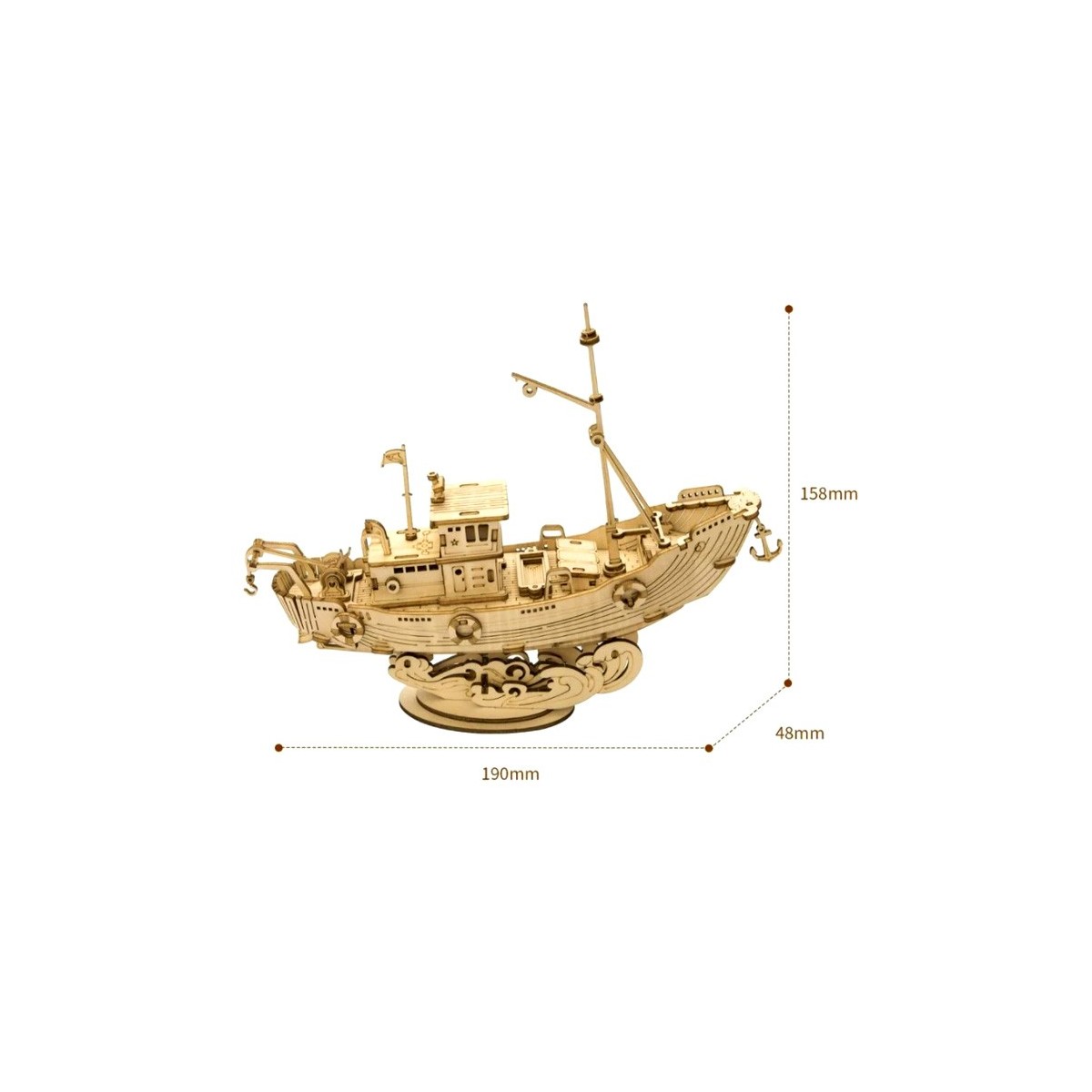 Maquette en bois Bateau de pêche