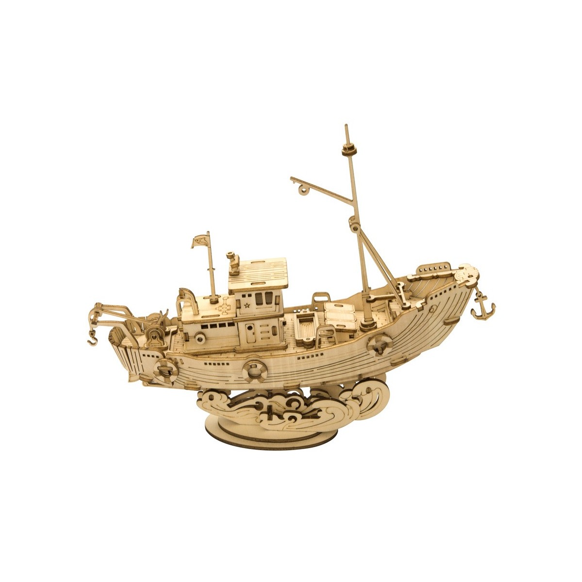 Maquette en bois Bateau de pêche