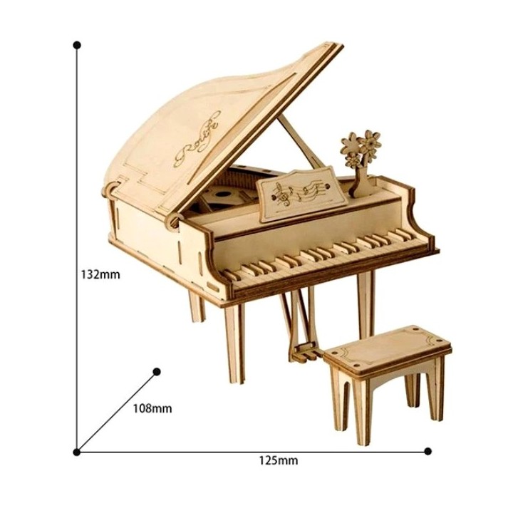 Maquette en bois Piano à queue